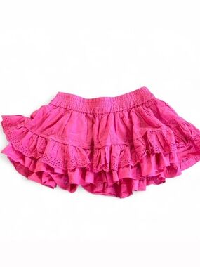 Hot Pink Ruffled Tiered Mini Skirt